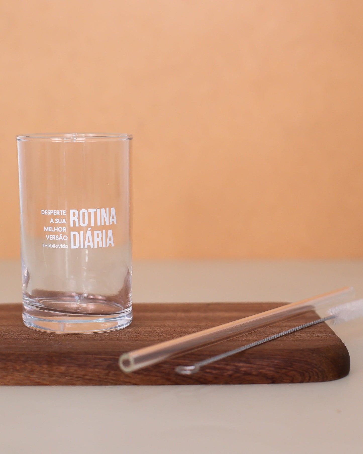 Kit Copinho para Shot + Canudo de Vidro com Escovinha