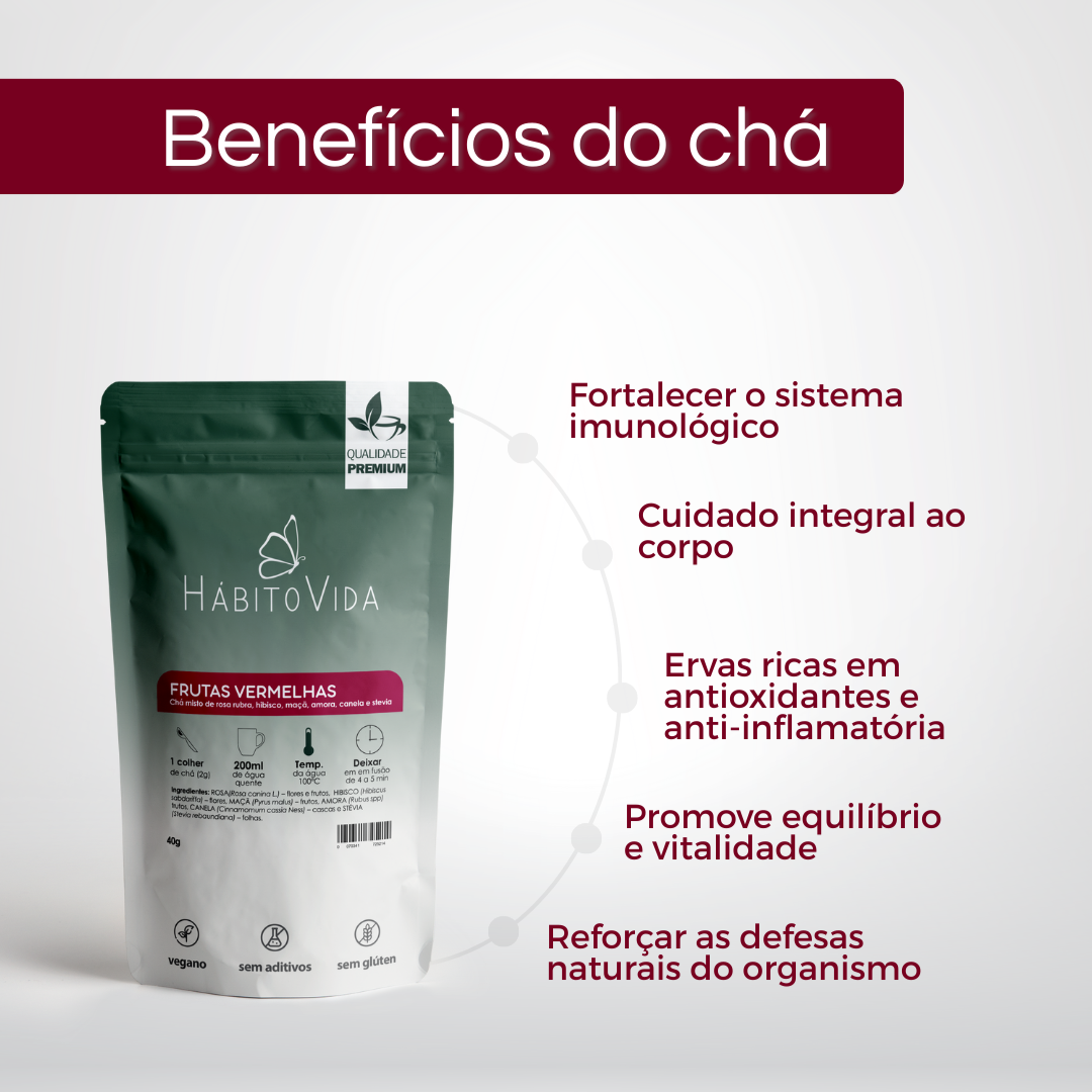 Blend de Chá Frutas Vermelhas - 40g