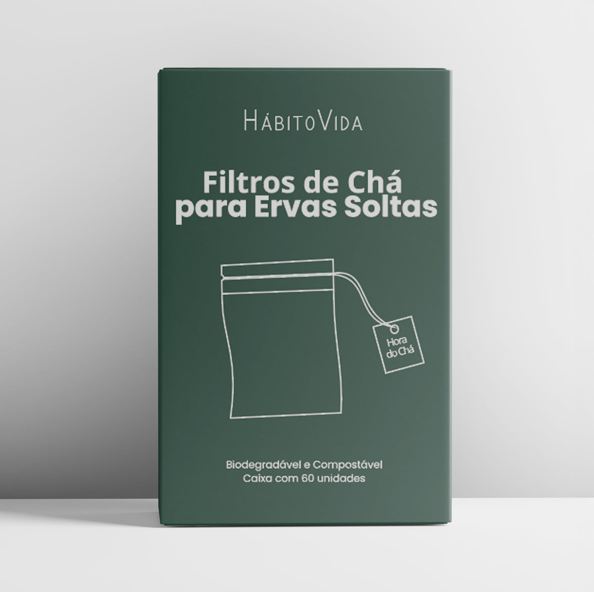 Filtros de Chá Biodegradáveis – Fibra de Milho (60 unidades)