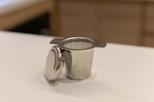 Filtro Infusor de Chá de Aço Inox - com Tampa