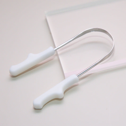 Raspador de Língua Pequeno Branco - para Crianças