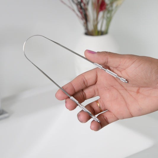 Raspador de Língua Inox Premium - Cor Prata