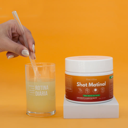 Kit Rotina Matinal - Combo 1 - Shot Matinal / Copinho para Shot / Raspador de Língua