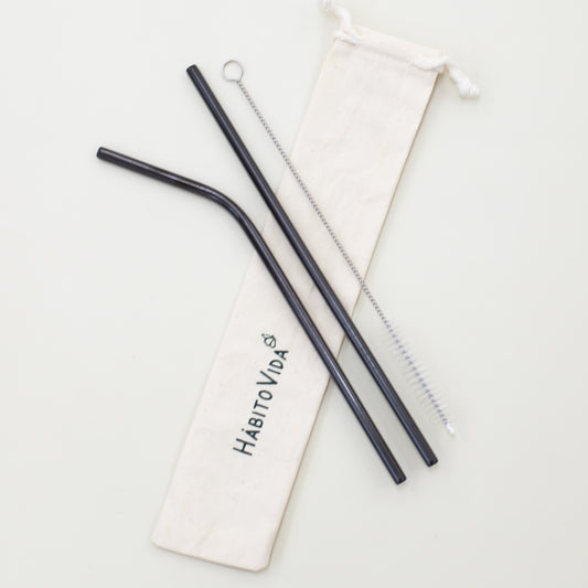 Canudo em Aço Inox - Kit Colorido