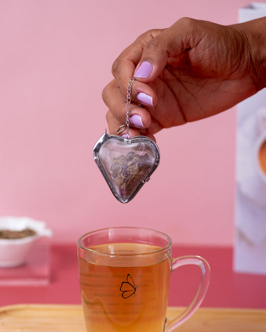 Infusor de Chá Inox - Em Forma de Coração