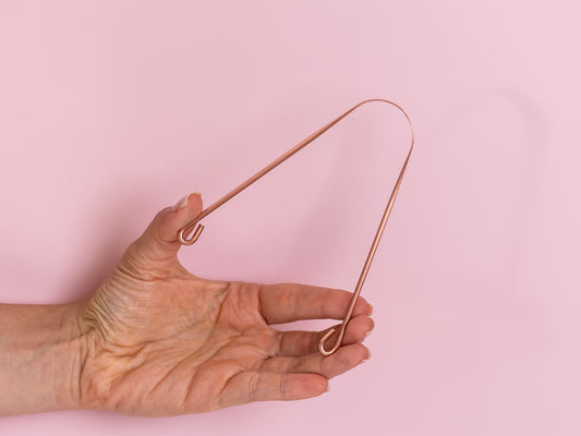 Kit com 4 Raspadores de Língua Cobre Puro