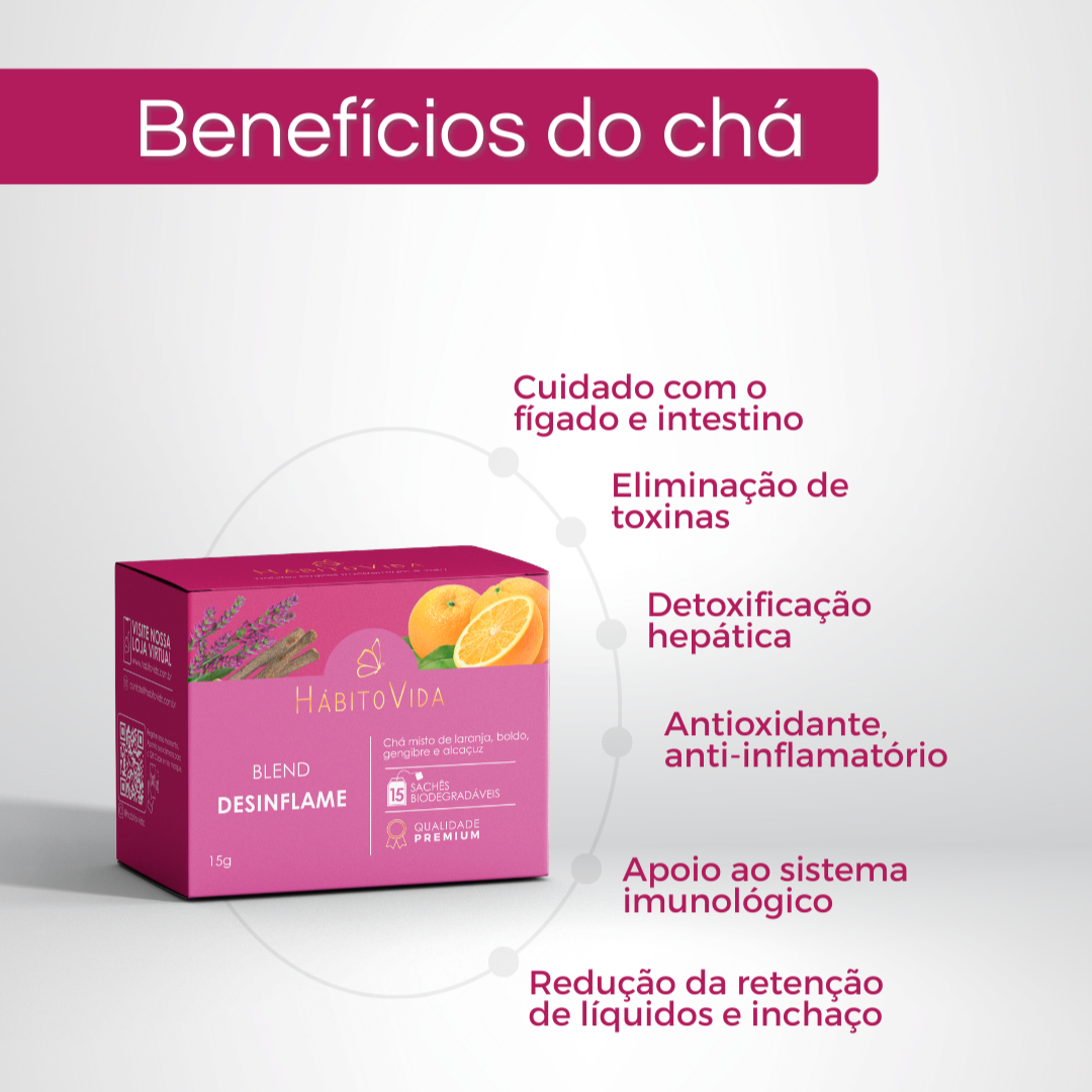 Blend de Chá Desinflame - 15 Sachês