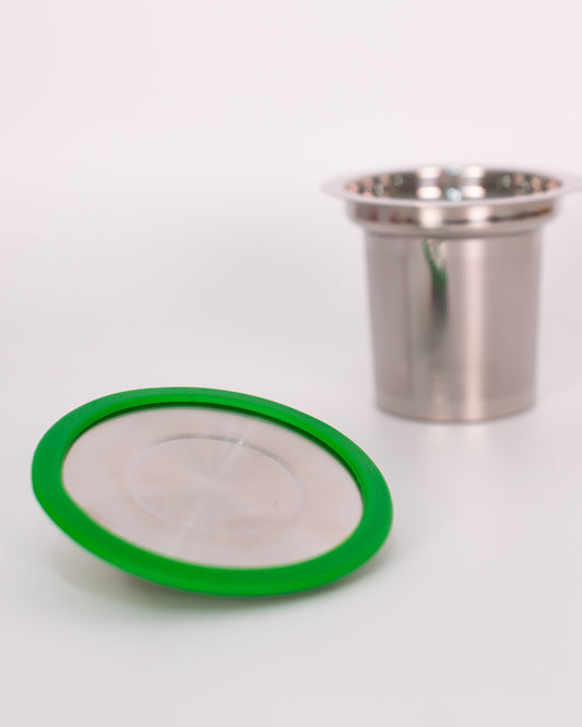 Filtro Infusor de Chá com Tampa Protetora de Silicone