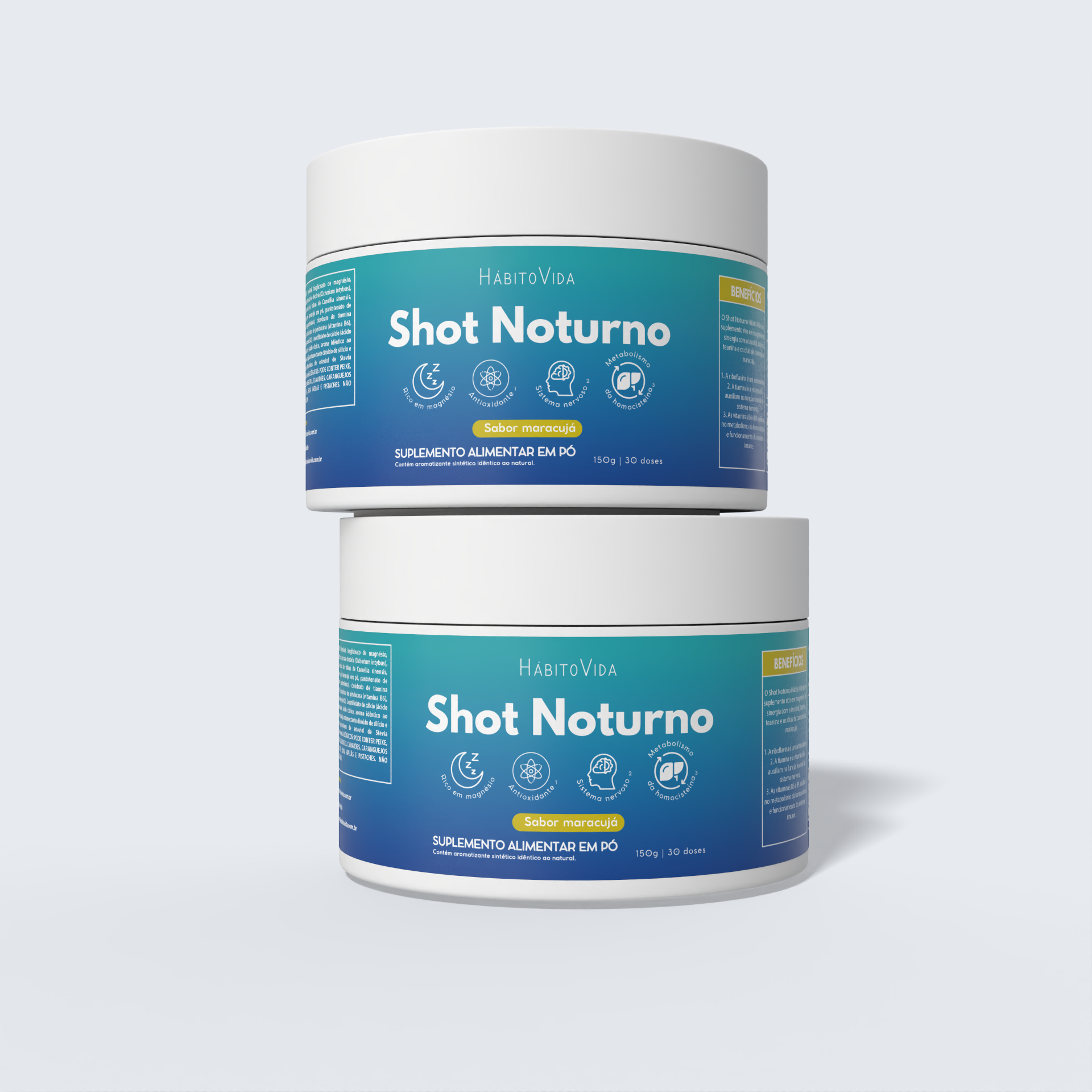 Kit com 2 Shots Noturno - Sabor Maracujá | 60 Doses