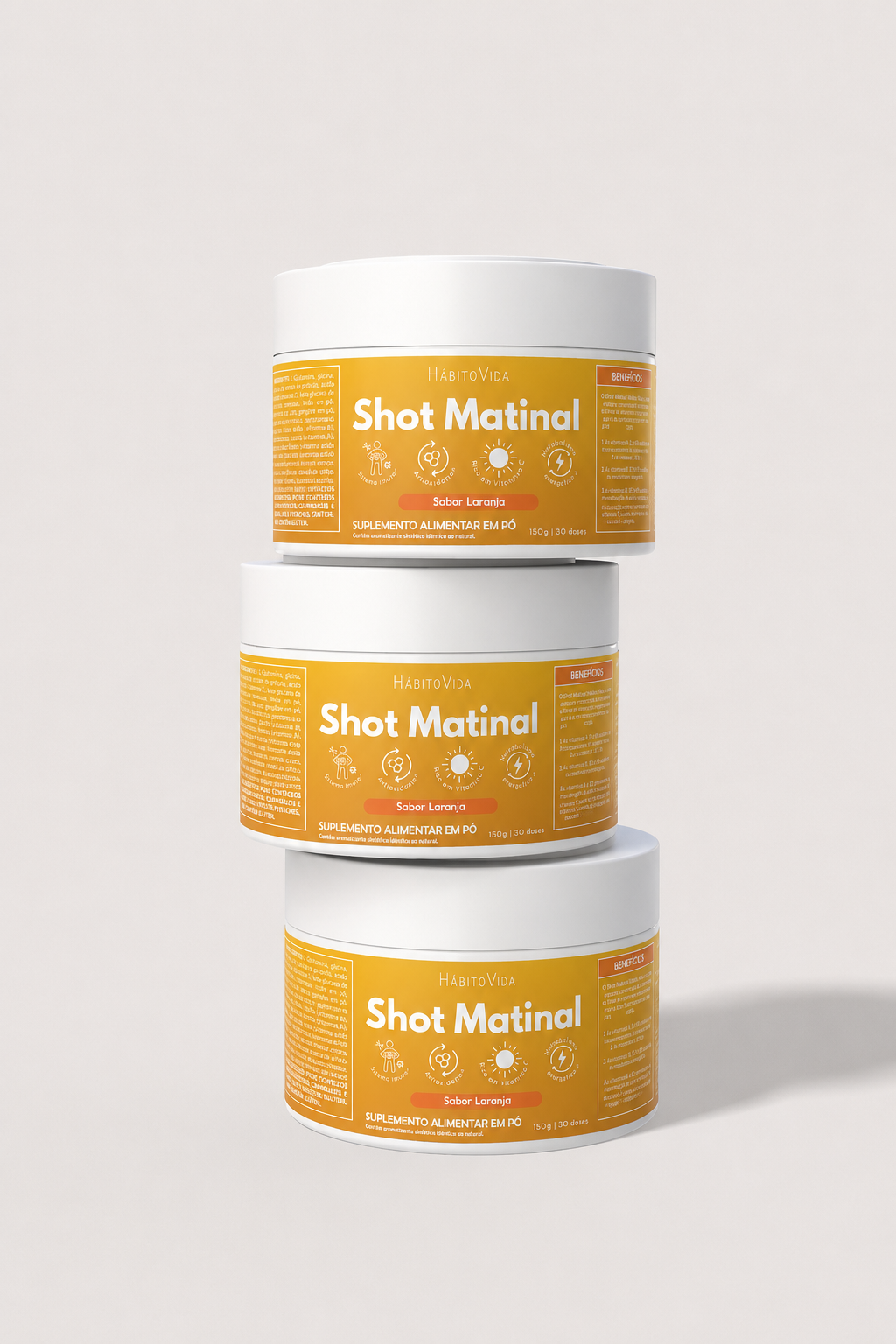 Kit com 3 Shots Matinal - Sabor Laranja