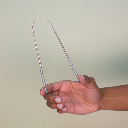 Raspador de Língua Inox Premium - Cor Prata