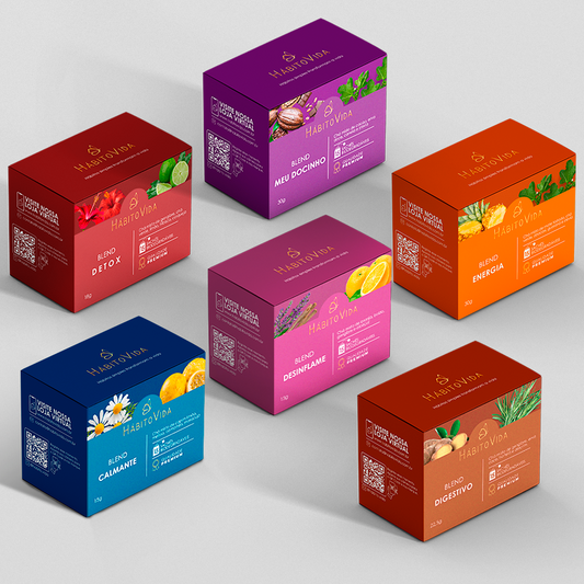 Kit Completo com 6 Blends em Sachês- Linha Premium