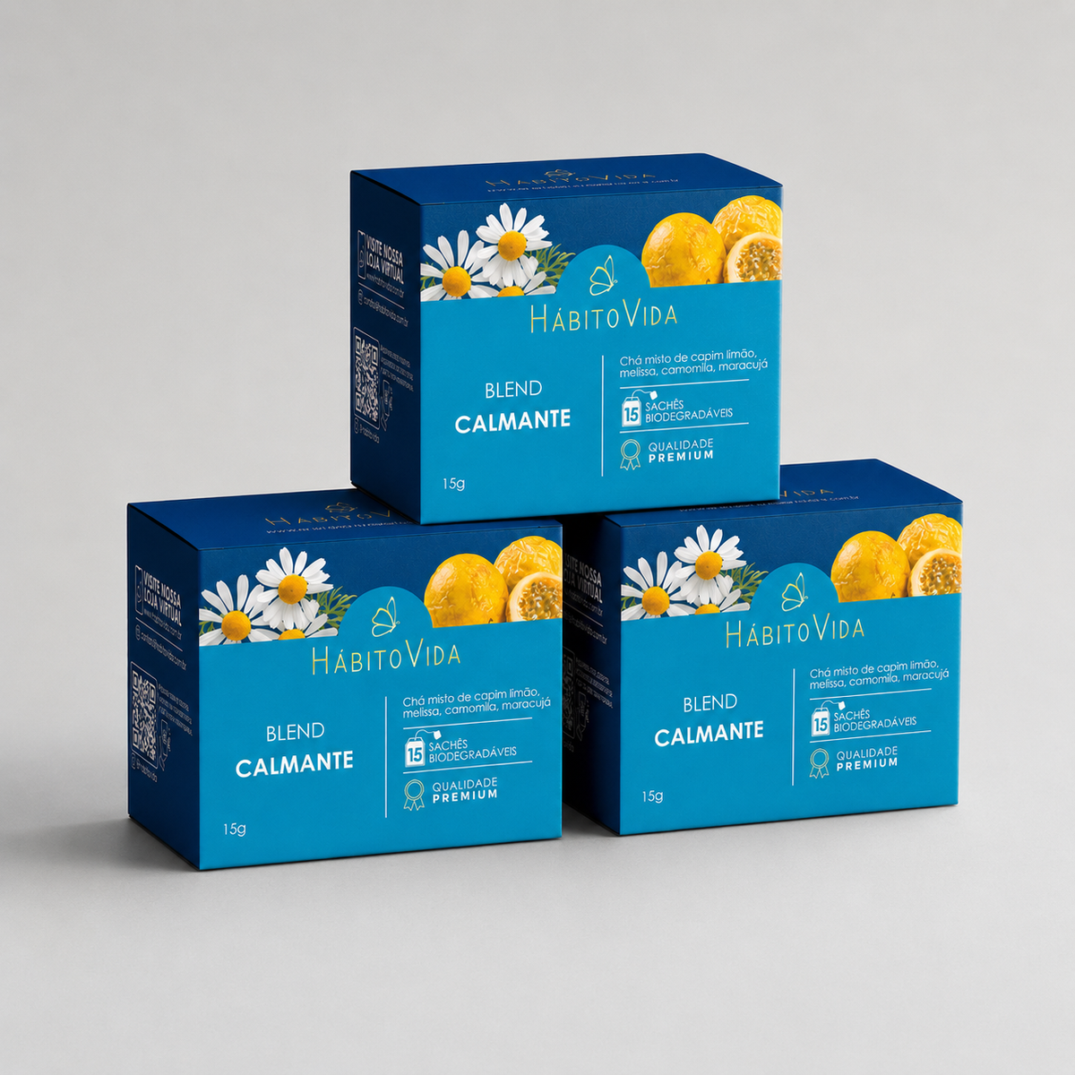 Kit Rotina Noturna – Chá Calmante | 3 Caixas com 15 Sachês
