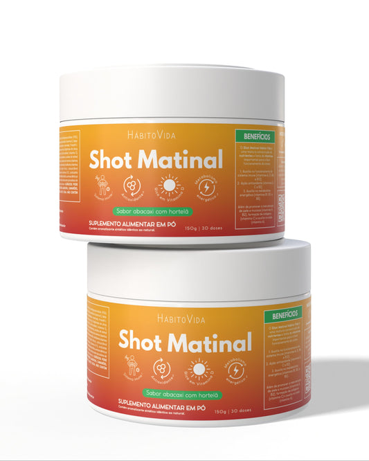 Kit com 2 Shots Matinal - Sabor Abacaxi C/ Hortelã