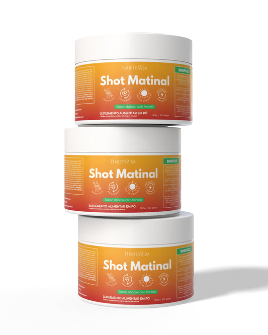 Kit com 3 Shots Matinal - Sabor Abacaxi C/ Hortelã