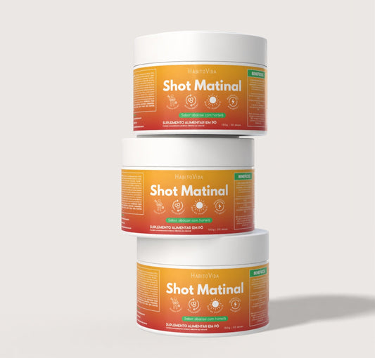 Kit com 3 Shots Matinal - Sabor Abacaxi C/ Hortelã