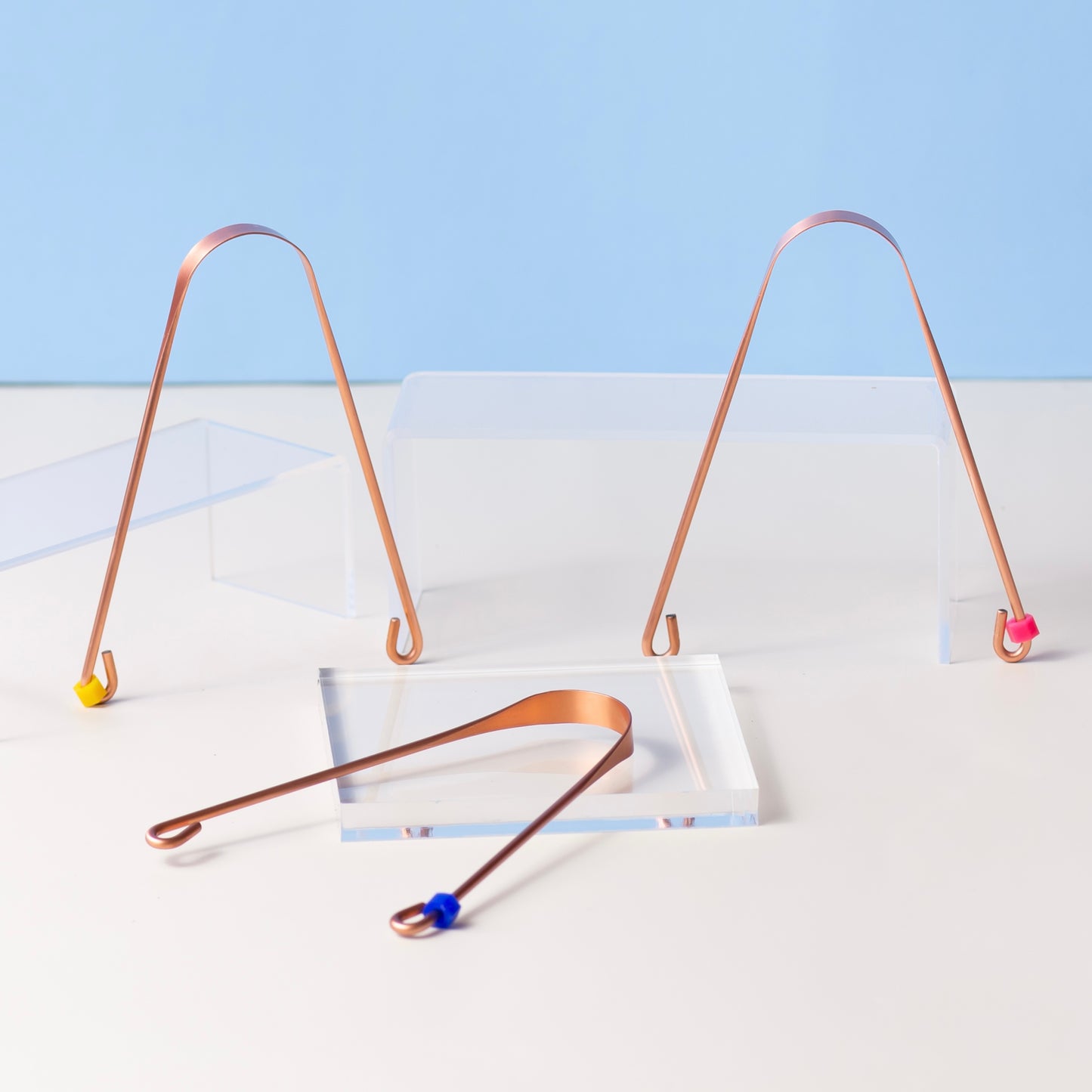 Kit com 3 Raspadores de Língua Cobre Puro