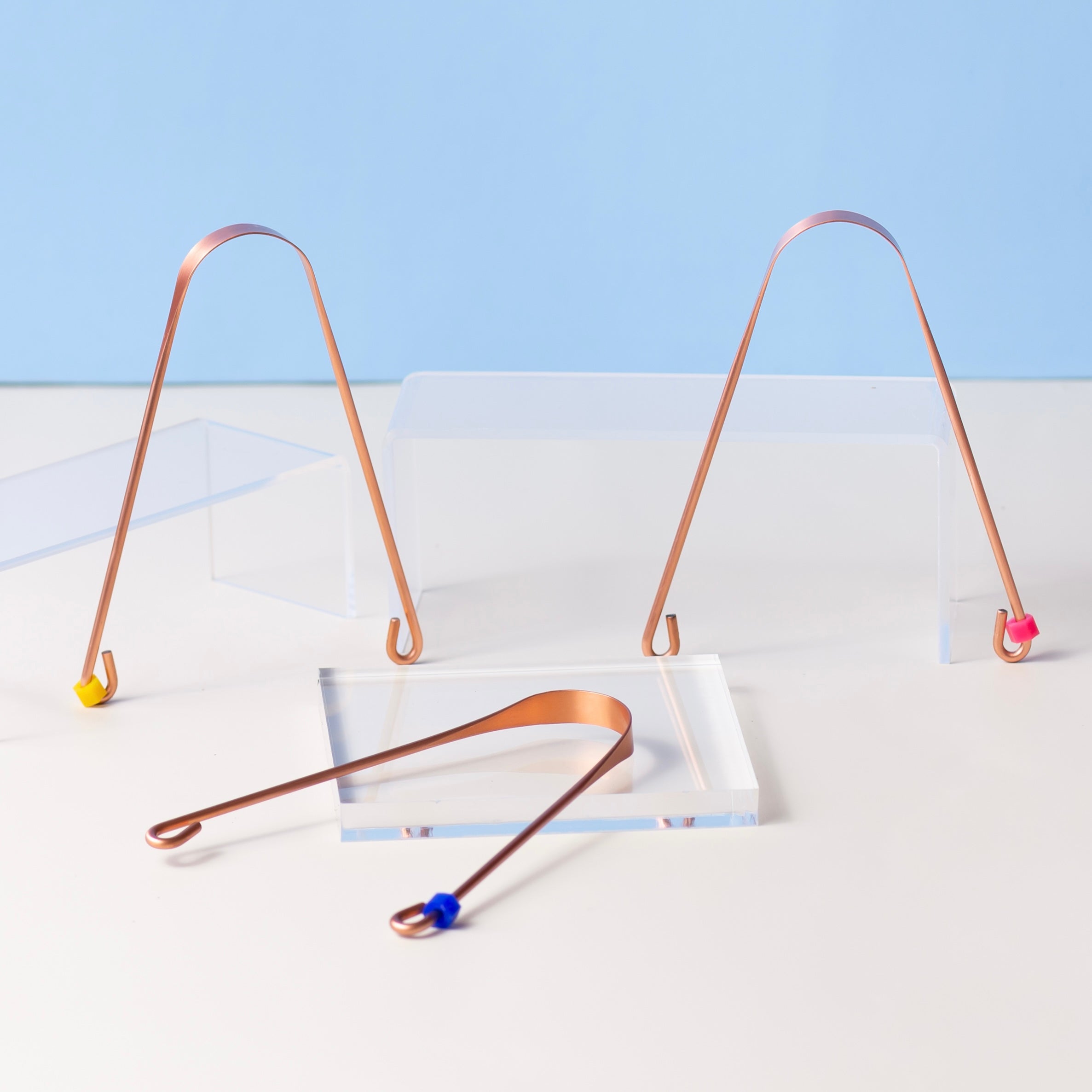 Kit com 3 Raspadores de Língua Cobre Puro