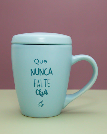 Caneca Candy Azul- com Tampa - 300ml