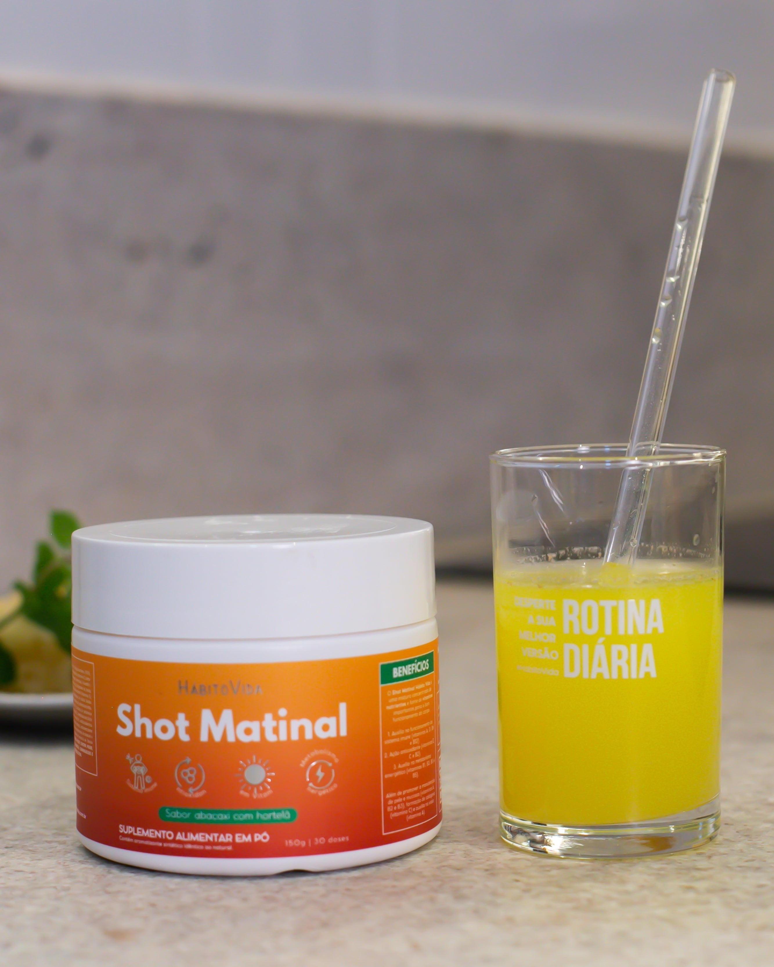 Shot Matinal 30 Doses - Sabor Abacaxi C/ Hortelã