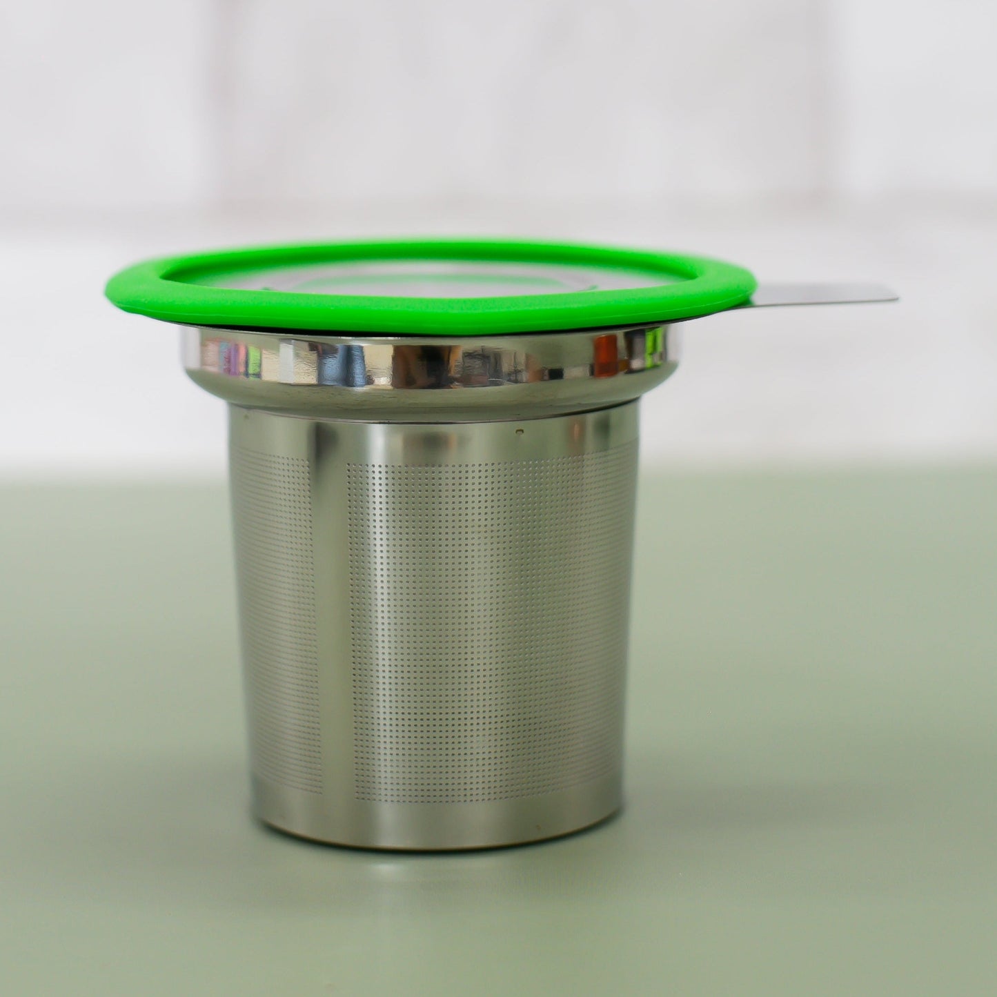Kit com Caneca + Filtro Infusor com Protetor de Silicone Verde