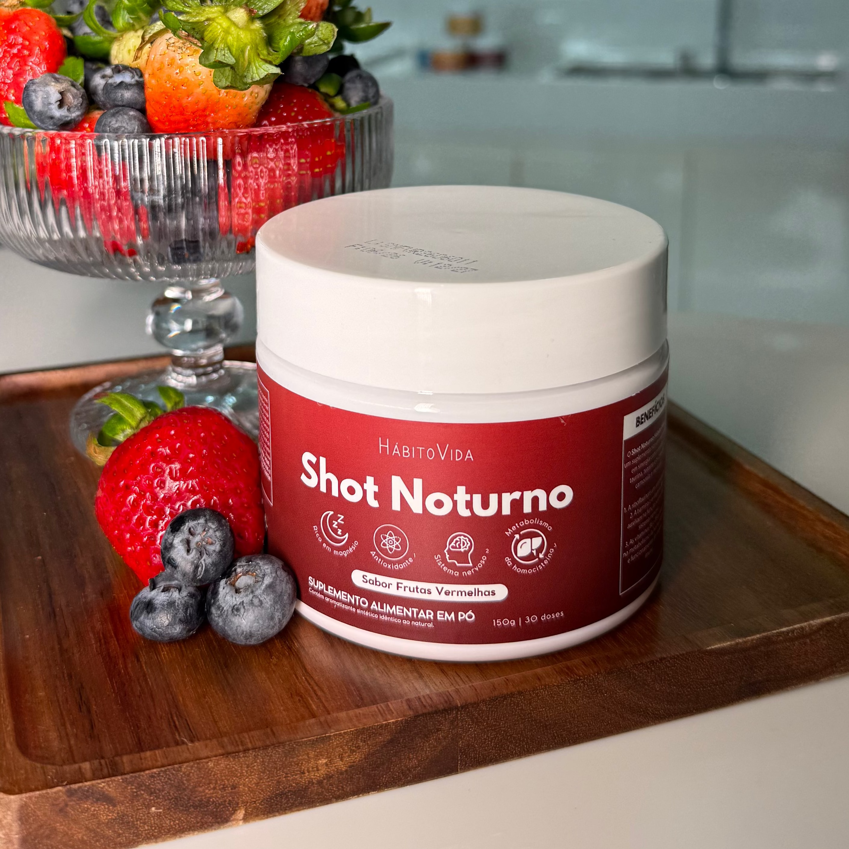 Kit com 2 Shots Noturno - Sabor Frutas Vermelhas