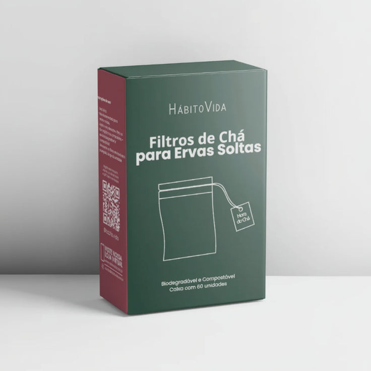 Filtros de Chá Biodegradáveis – Fibra de Milho (60 unidades)