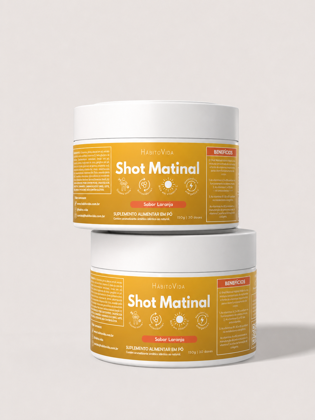 Kit com 2 Shots Matinal - Sabor Laranja