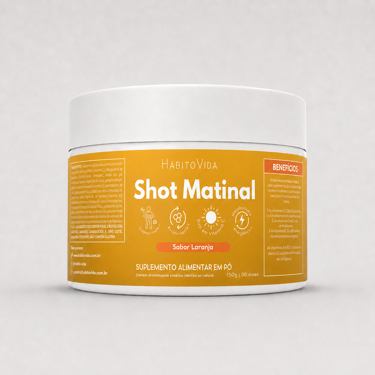 Shot Matinal 30 Doses - Sabor Laranja