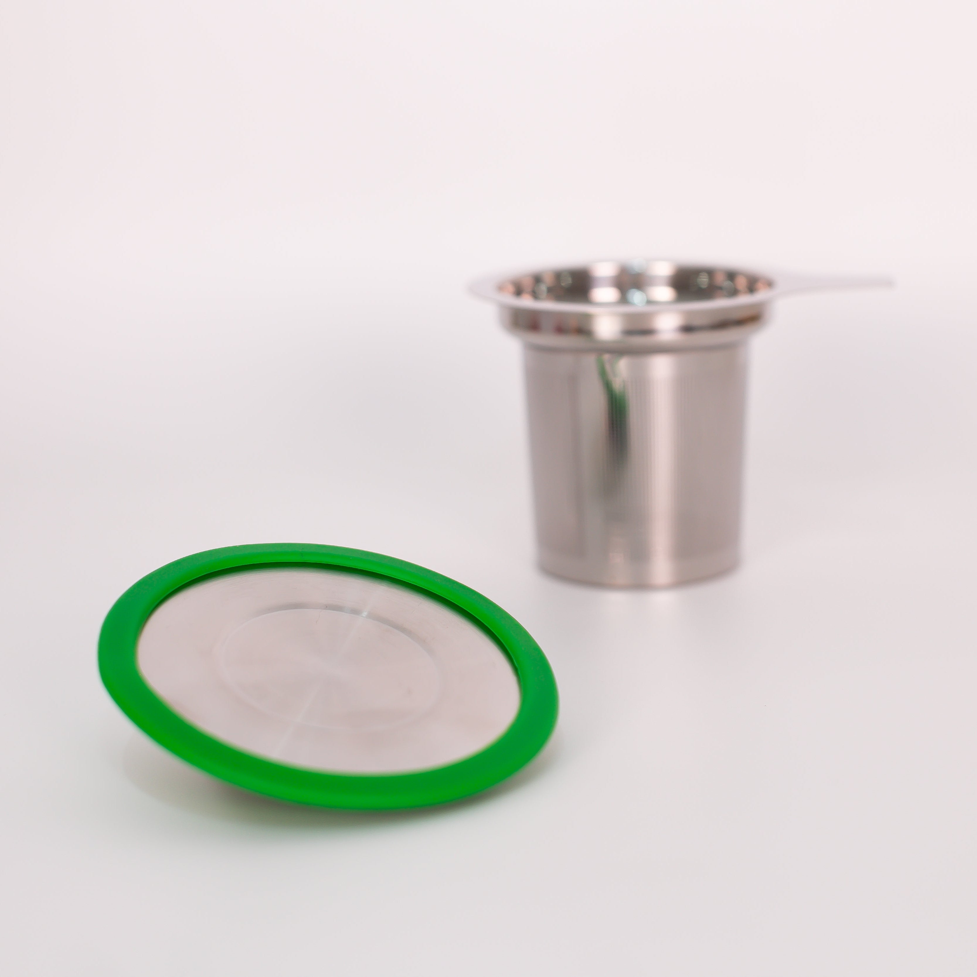 Kit com Caneca + Filtro Infusor com Protetor de Silicone Verde