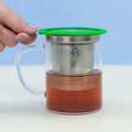 Kit com Caneca + Filtro Infusor com Protetor de Silicone Verde