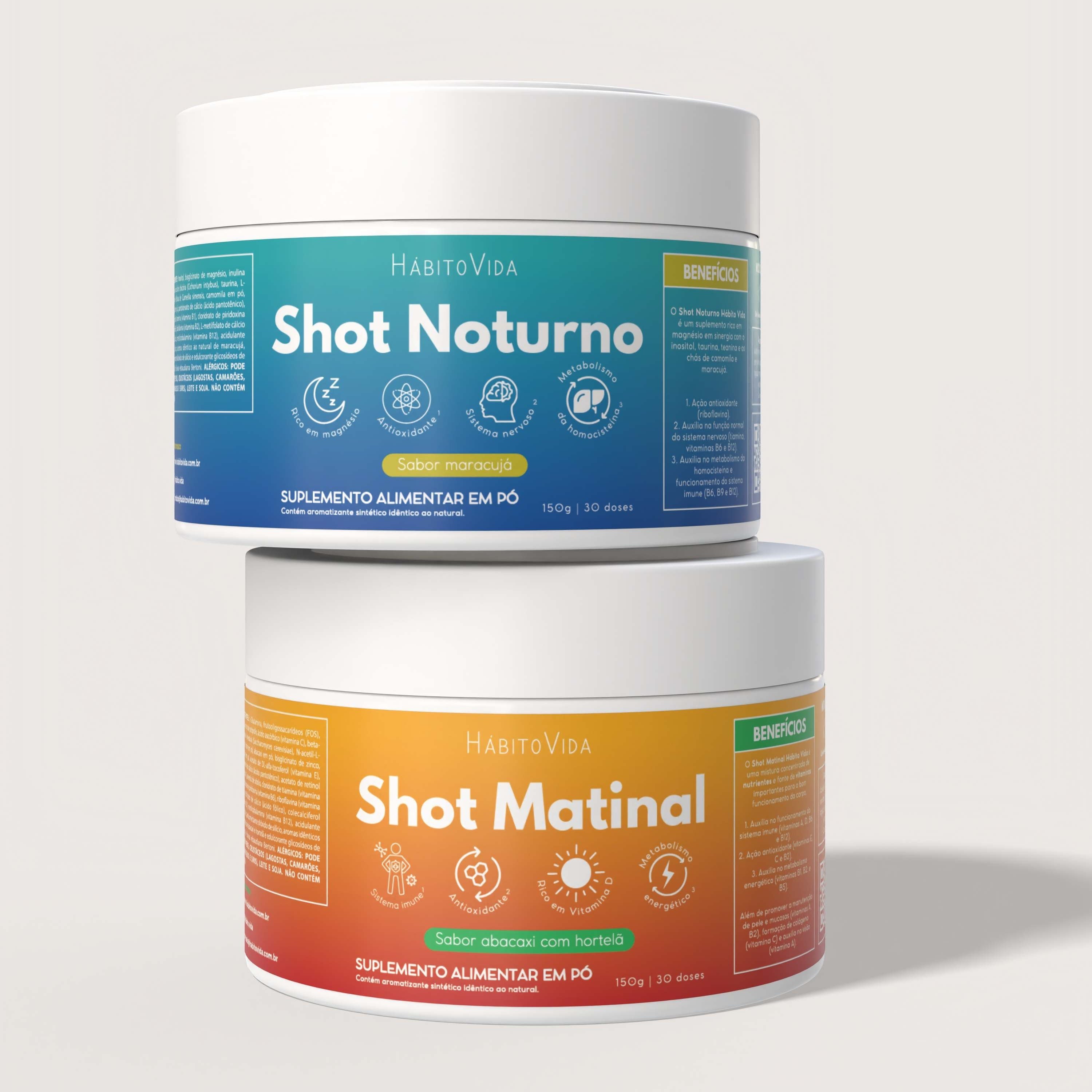 Assinatura Bimestral - Kit com Shots Matinal e Noturno